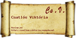 Csatlós Viktória névjegykártya